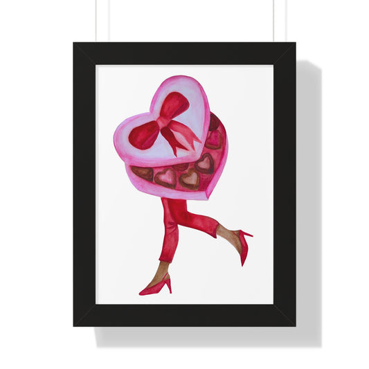 Valentine's Heart Box Wall Art — Framed Art Print