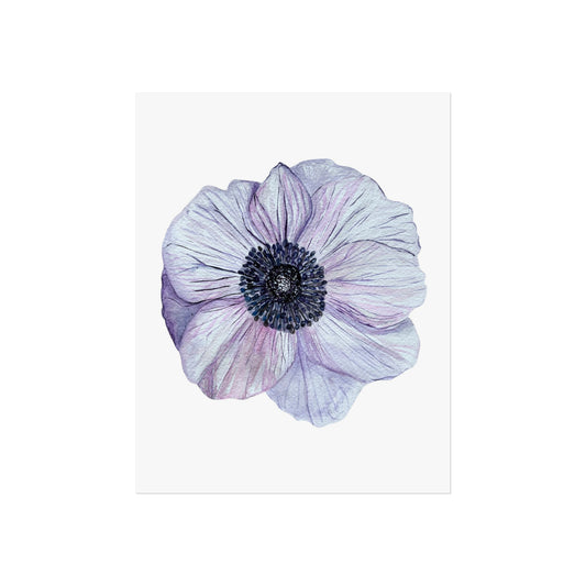 Anemone Watercolor Giclée Art Print — Purple Floral Wall Art
