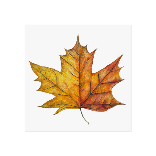 Autumn Maple Leaf Giclée Art Print — Watercolor Fall Wall Decor