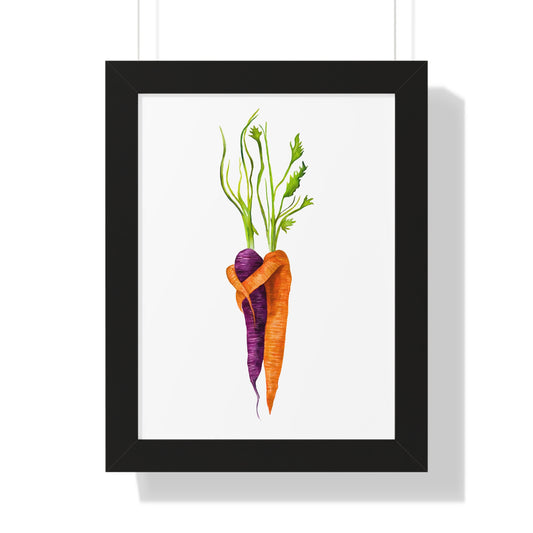 Watercolor Carrot Pair Botanical Art Print — Kitchen & Farmhouse Wall Decor