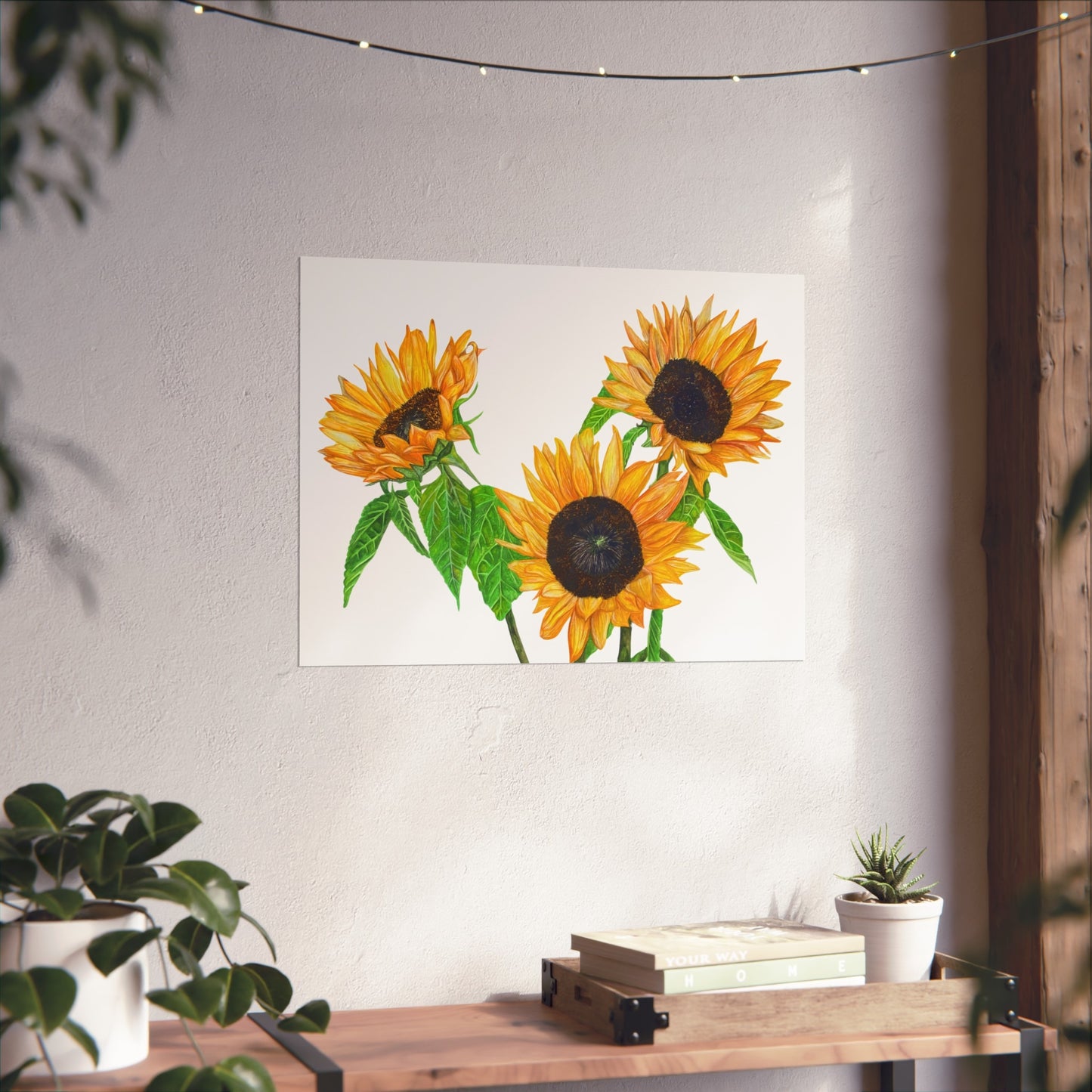 Sunflower Giclée Art Print — Bright Botanical Wall Art