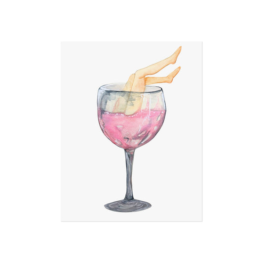 White Zin, WIth Legs Art Print Giclee Fine Art Print