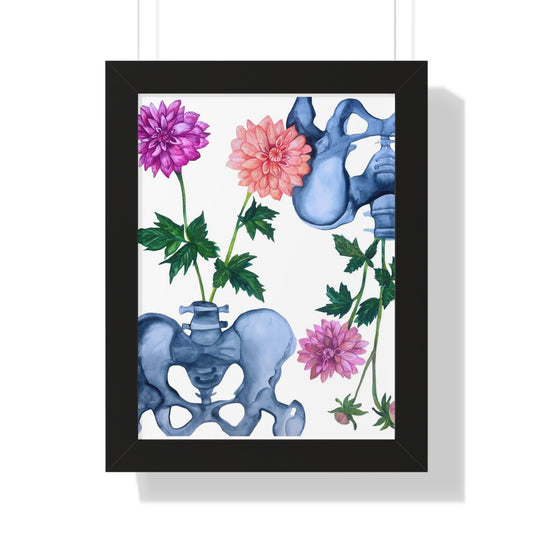 Anatomical Pelvis Floral— Botanical Medical Art Print