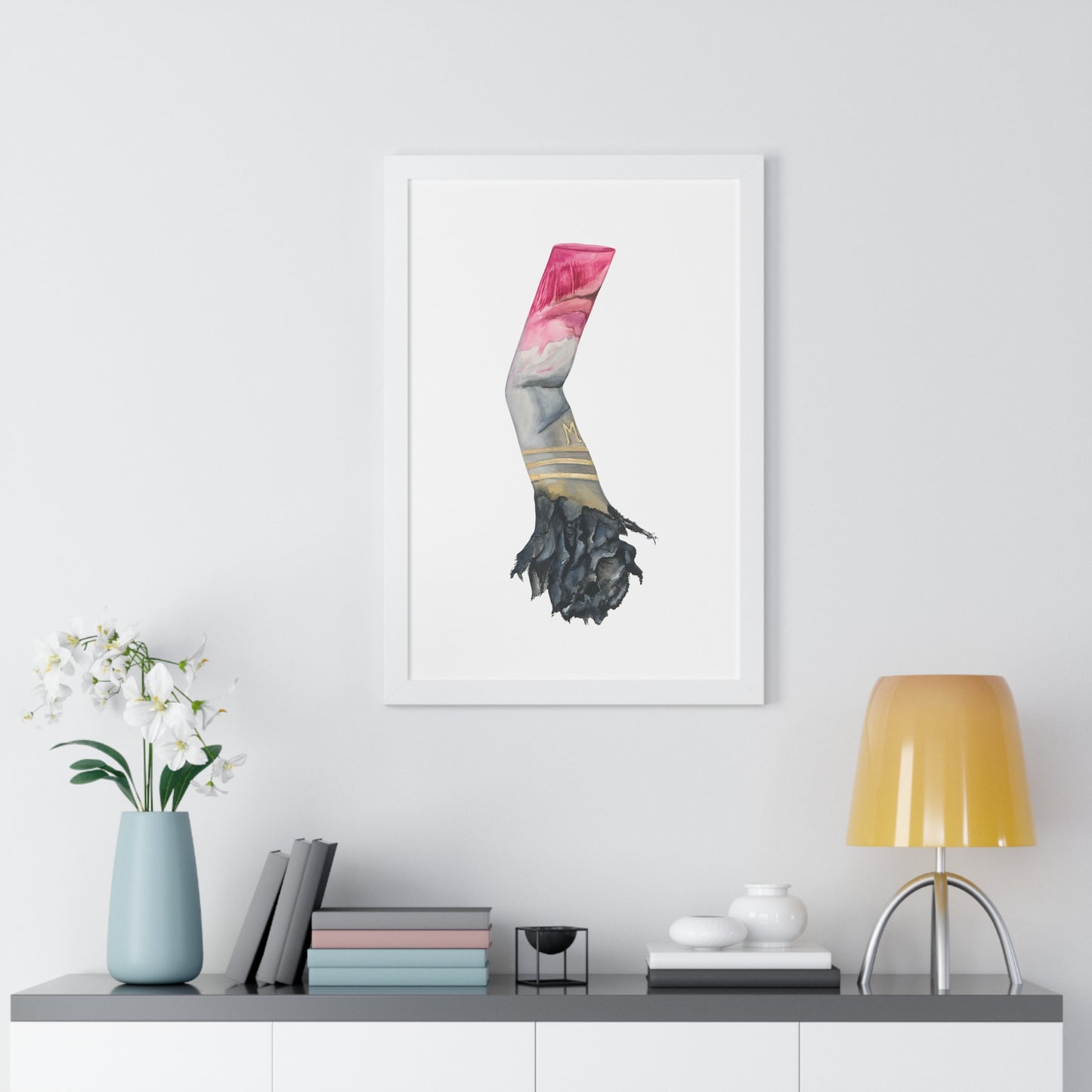 Framed Lipstick Cigarette Iconic 'One Last Drag'