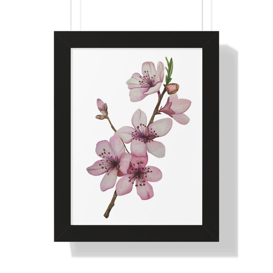 Framed Cherry Blossom Print — Pink Floral Wall Art Print