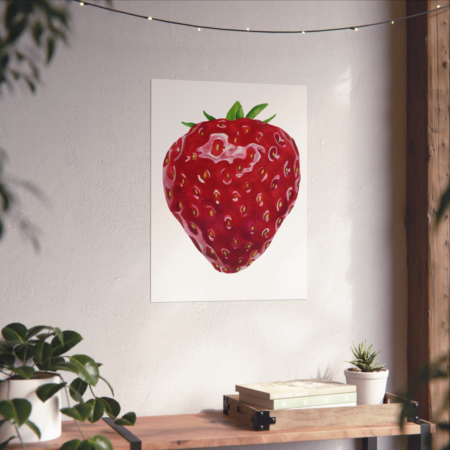 Strawberry Giclée Art Print — Botanical Fruit Wall Art