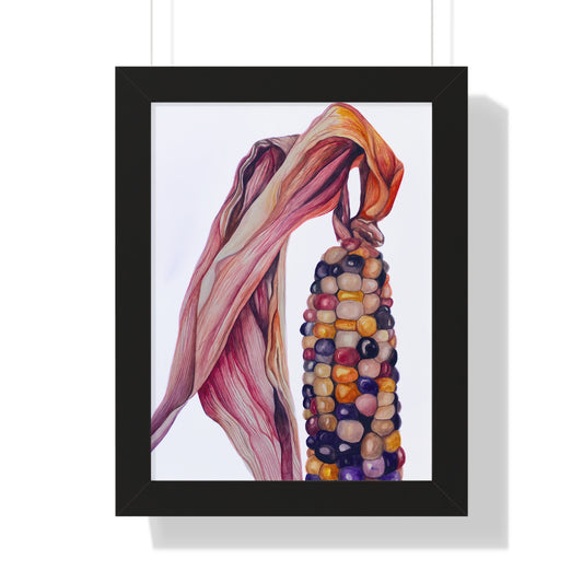 Indian Corn - Heirloom Rainbow Corn Framed Print