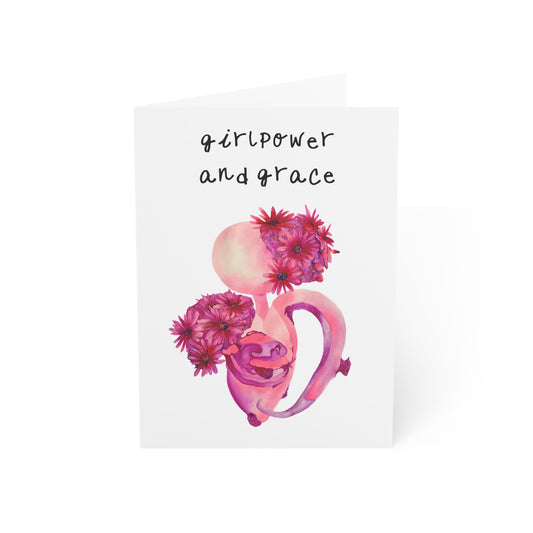 “Girlpower and Grace” Feminist Floral Card