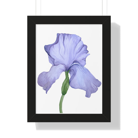 Framed Iris Print — Purple Floral Wall Art Poster