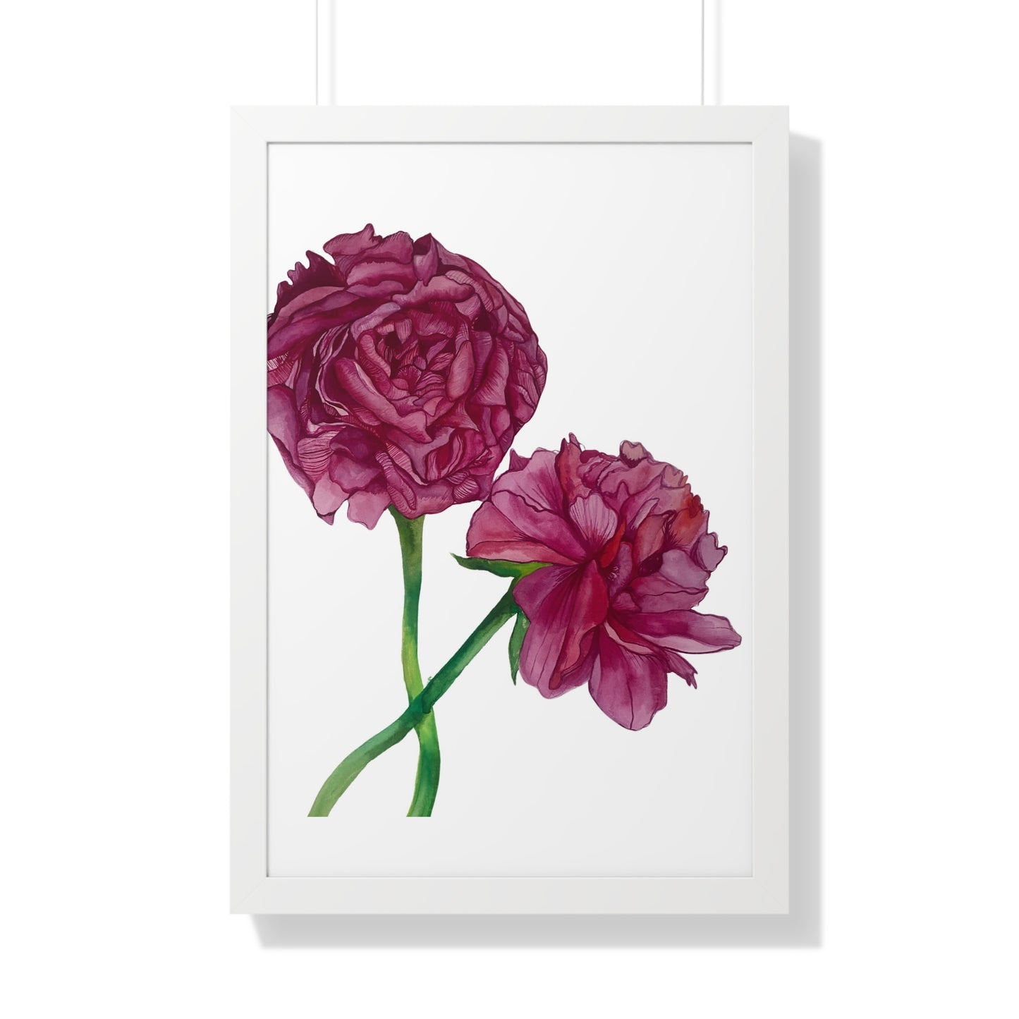 Pink Peony Framed Art Print