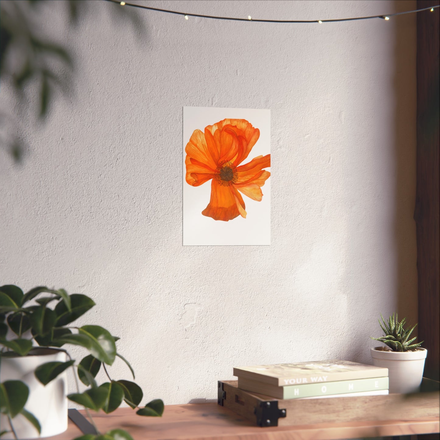 Giclée Art Print — Orange Poppy Floral Wall Art