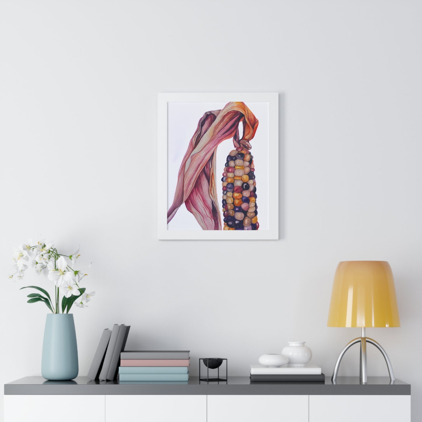 Indian Corn - Heirloom Rainbow Corn Framed Print