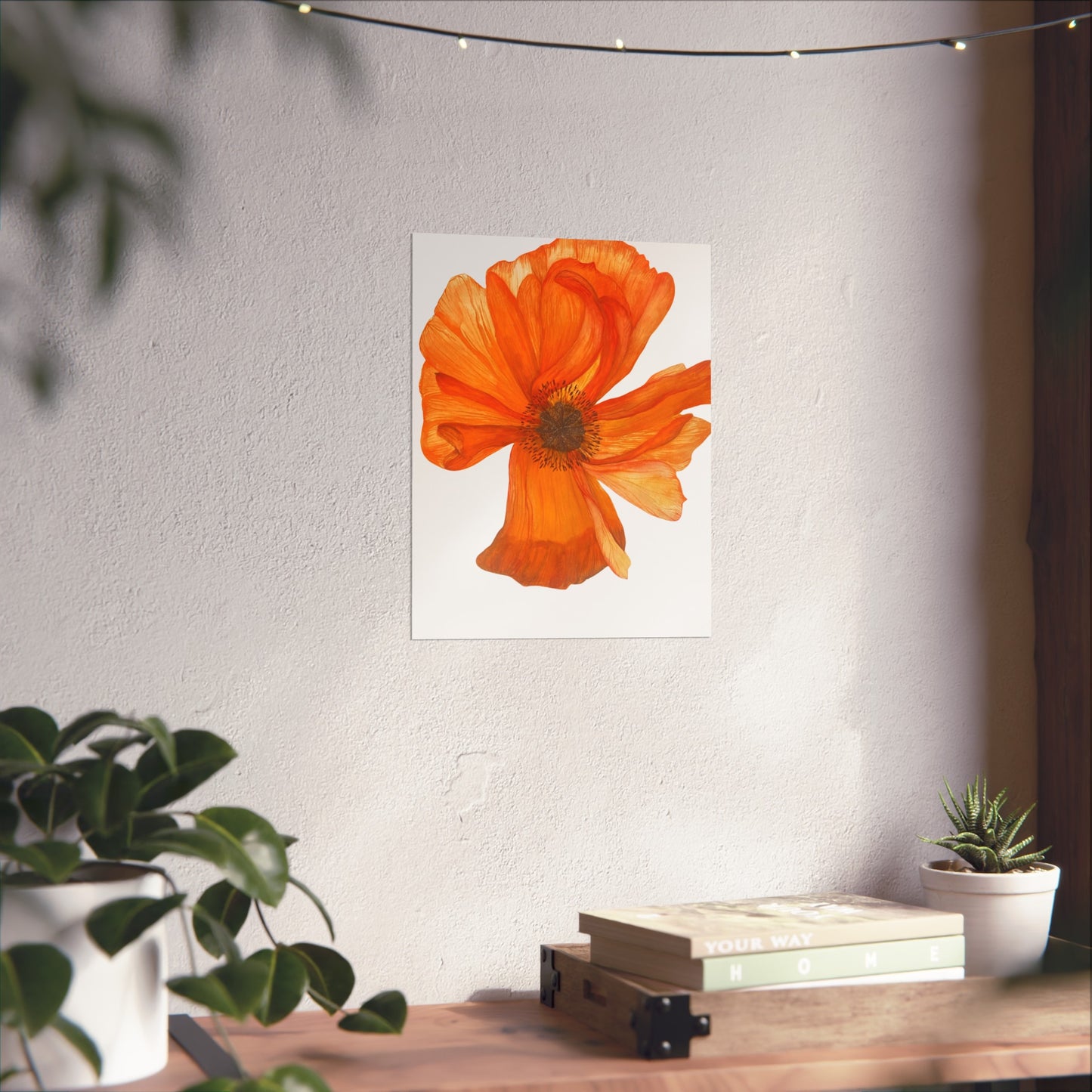 Giclée Art Print — Orange Poppy Floral Wall Art