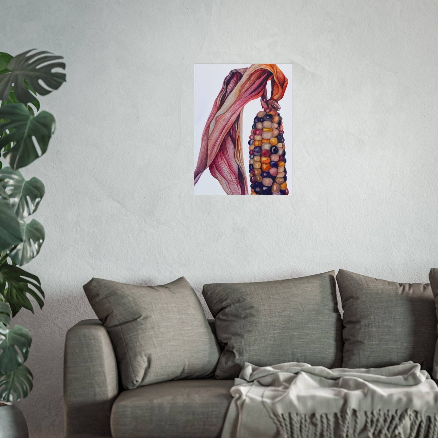 Indian Corn Giclée Art Print — Colorful Autumn Maize Wall Art