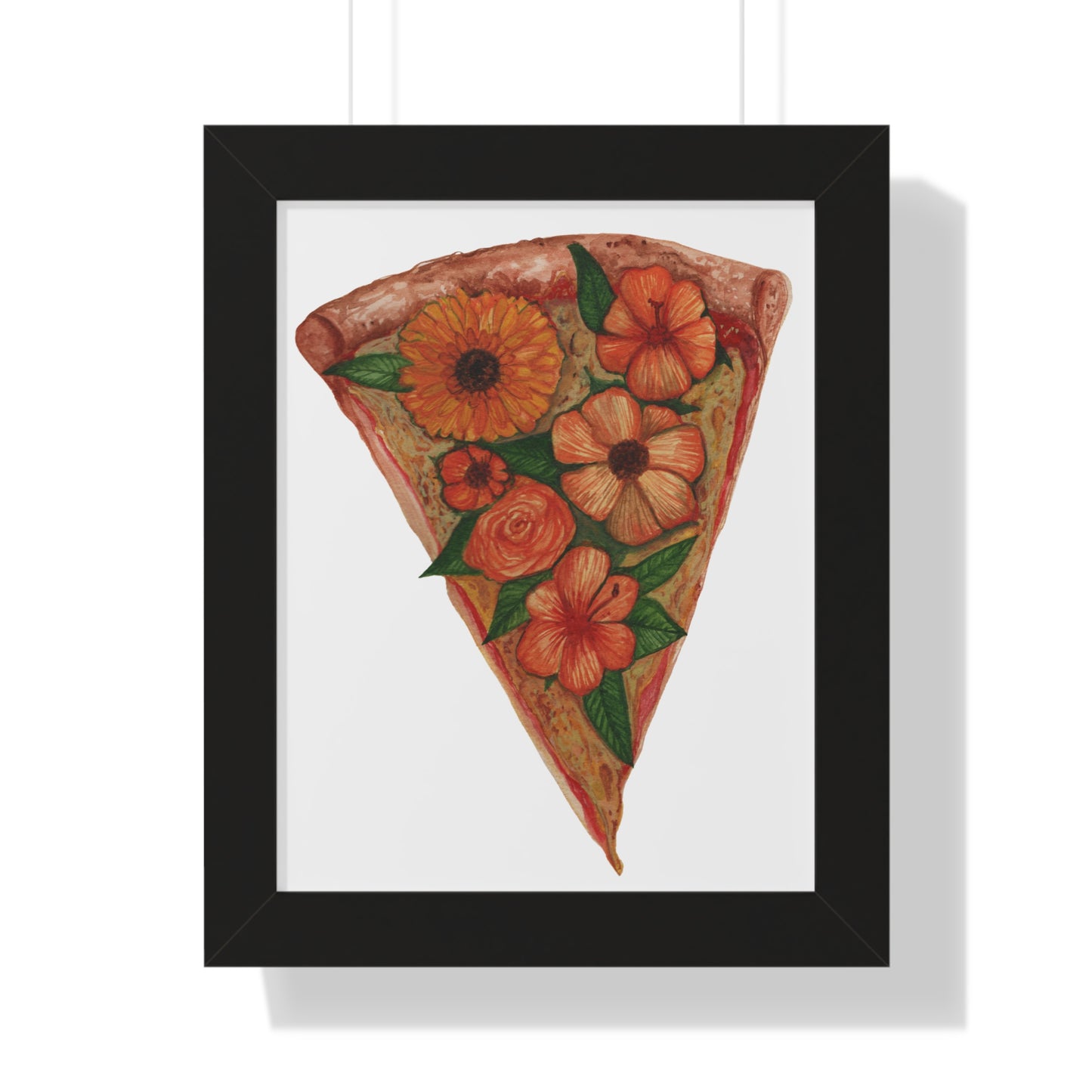 Floral Pizza Slice Art Print