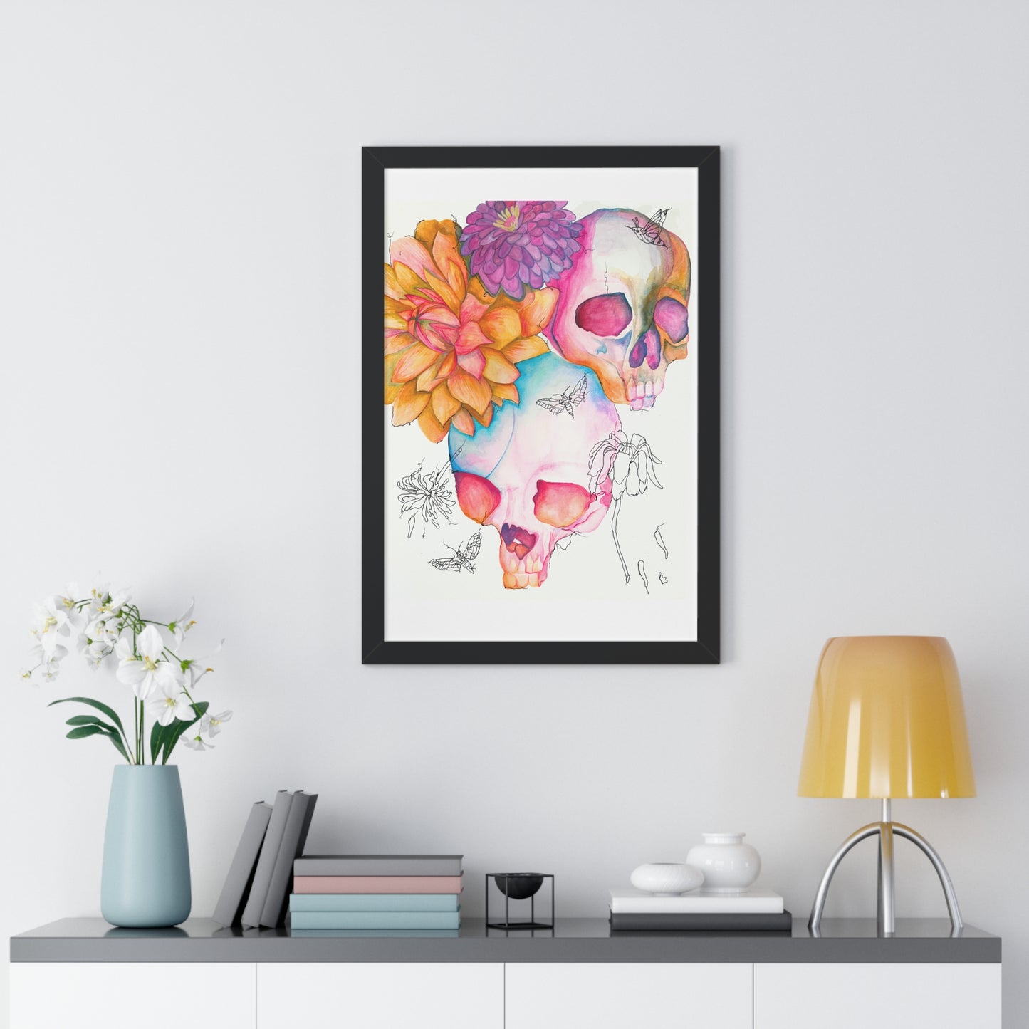 Floral Skull Art Print