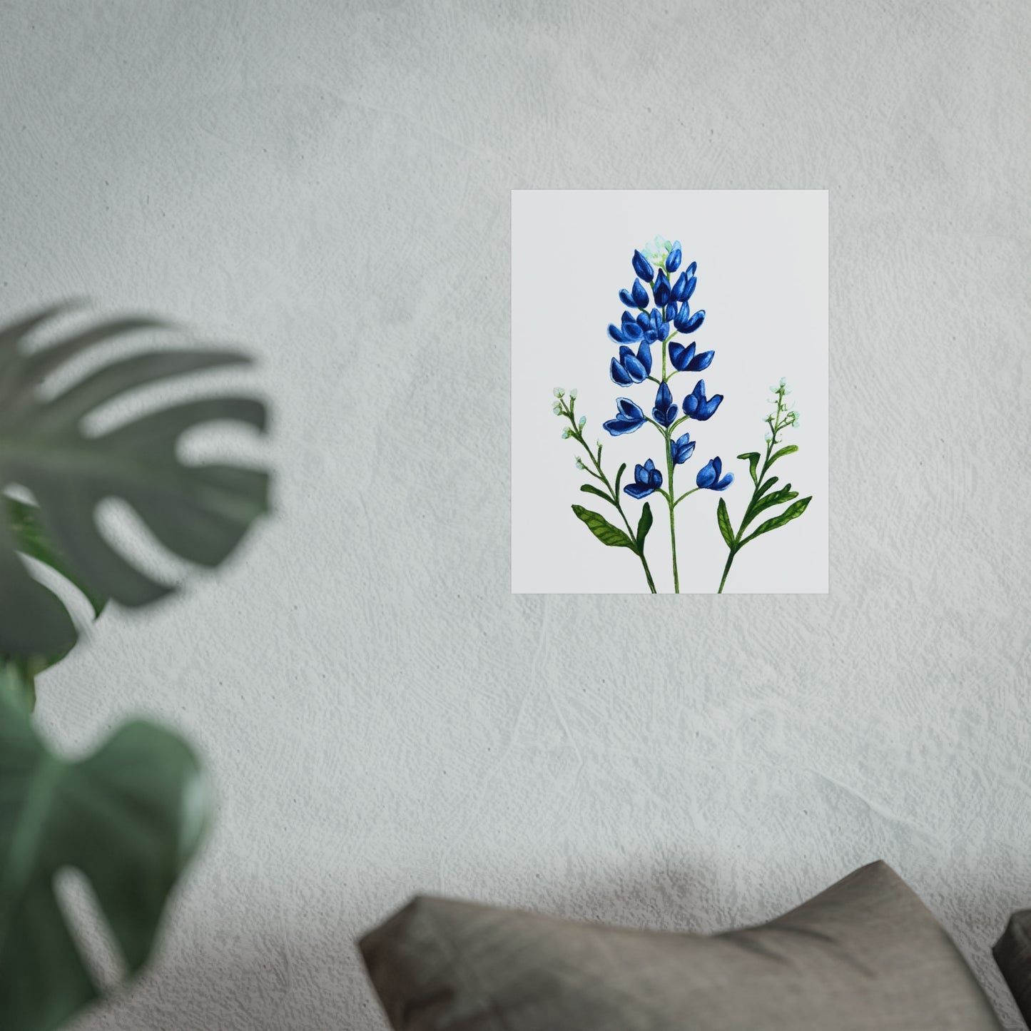 Bluebonnet Giclée Art Print — Botanical Wildflower Wall Art