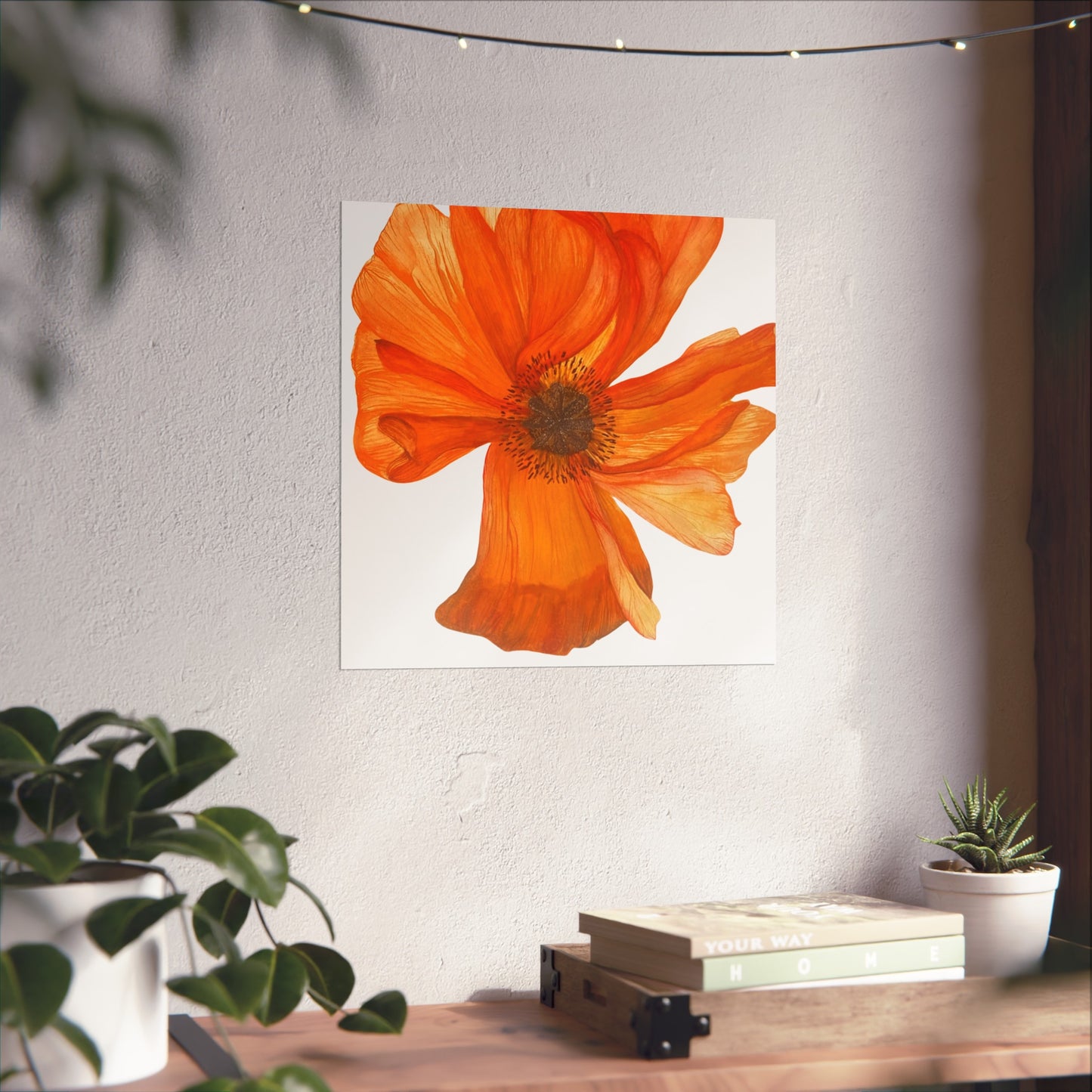 Giclée Art Print — Orange Poppy Floral Wall Art