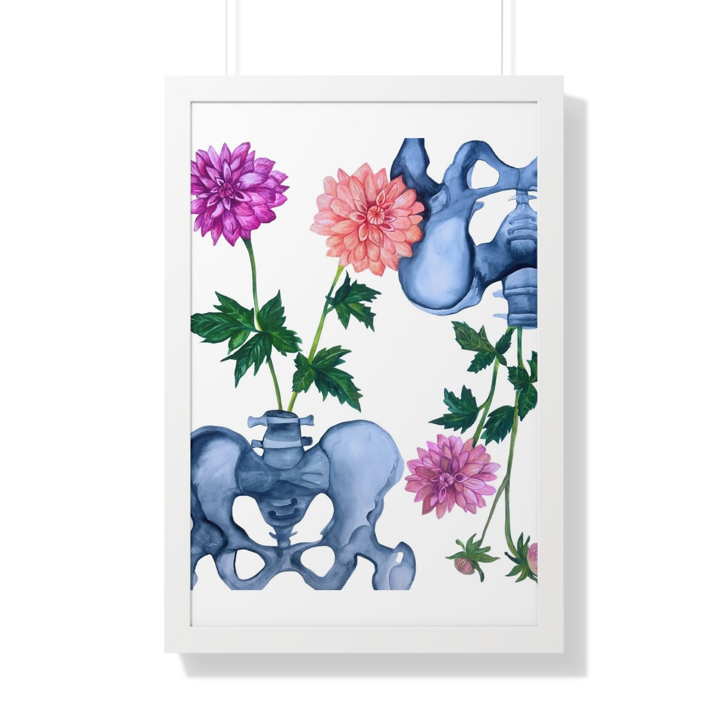 Anatomical Pelvis Floral— Botanical Medical Art Print