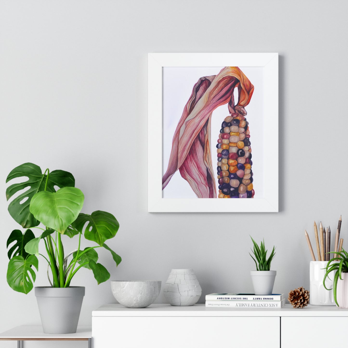 Indian Corn - Heirloom Rainbow Corn Framed Print