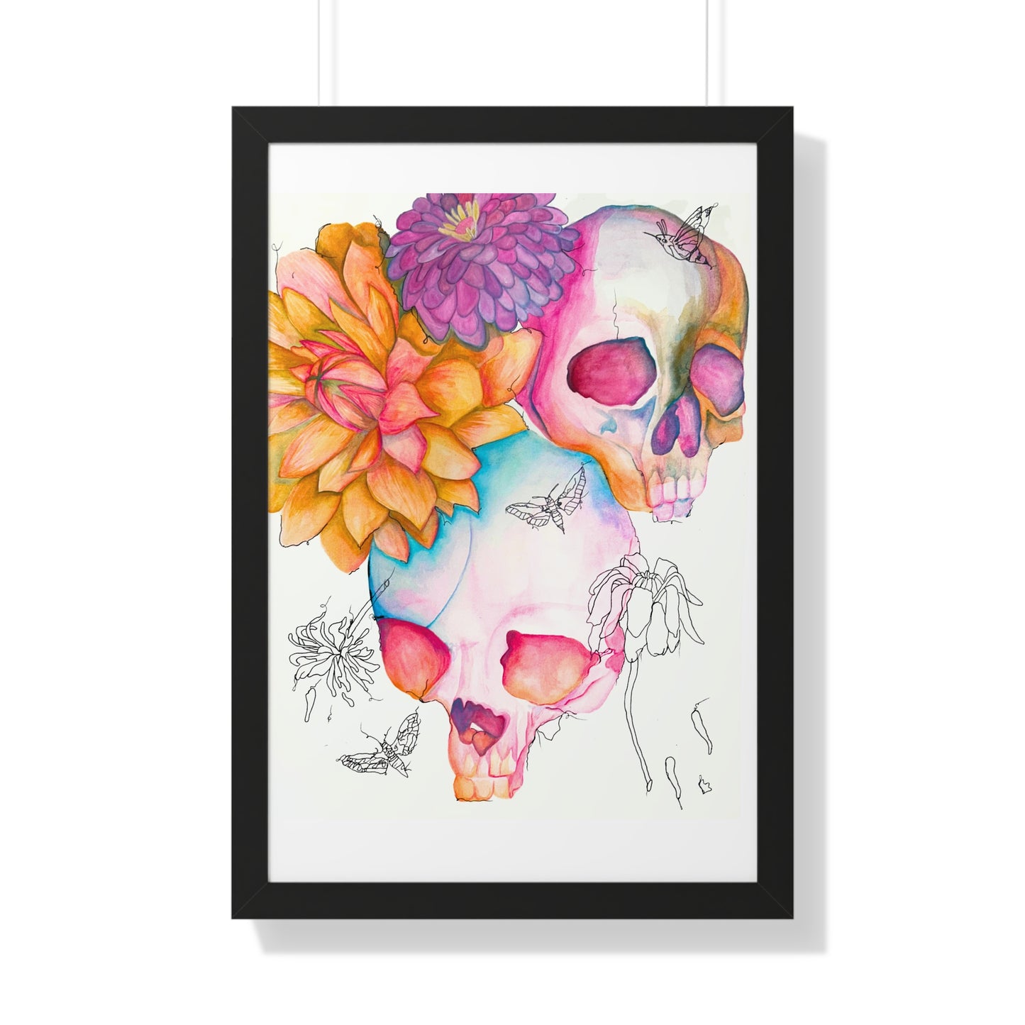 Floral Skull Art Print