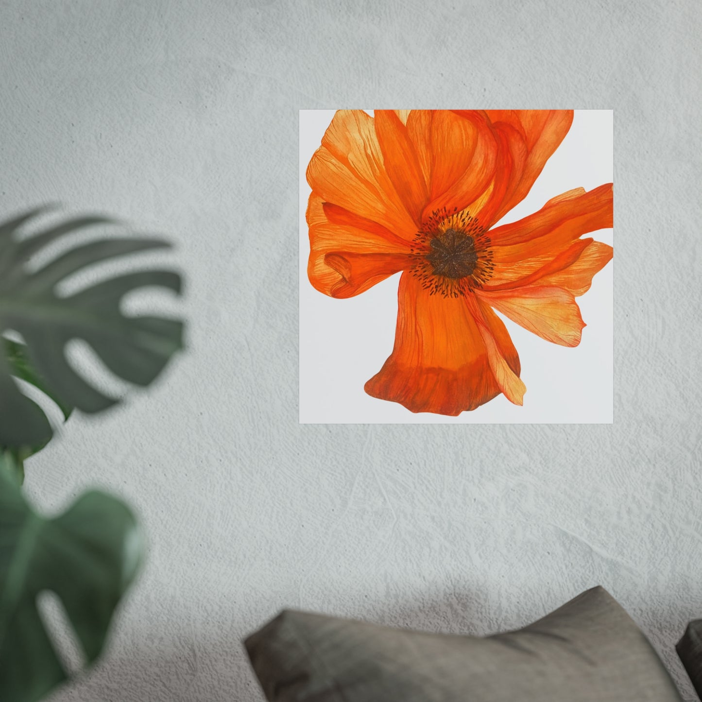 Giclée Art Print — Orange Poppy Floral Wall Art
