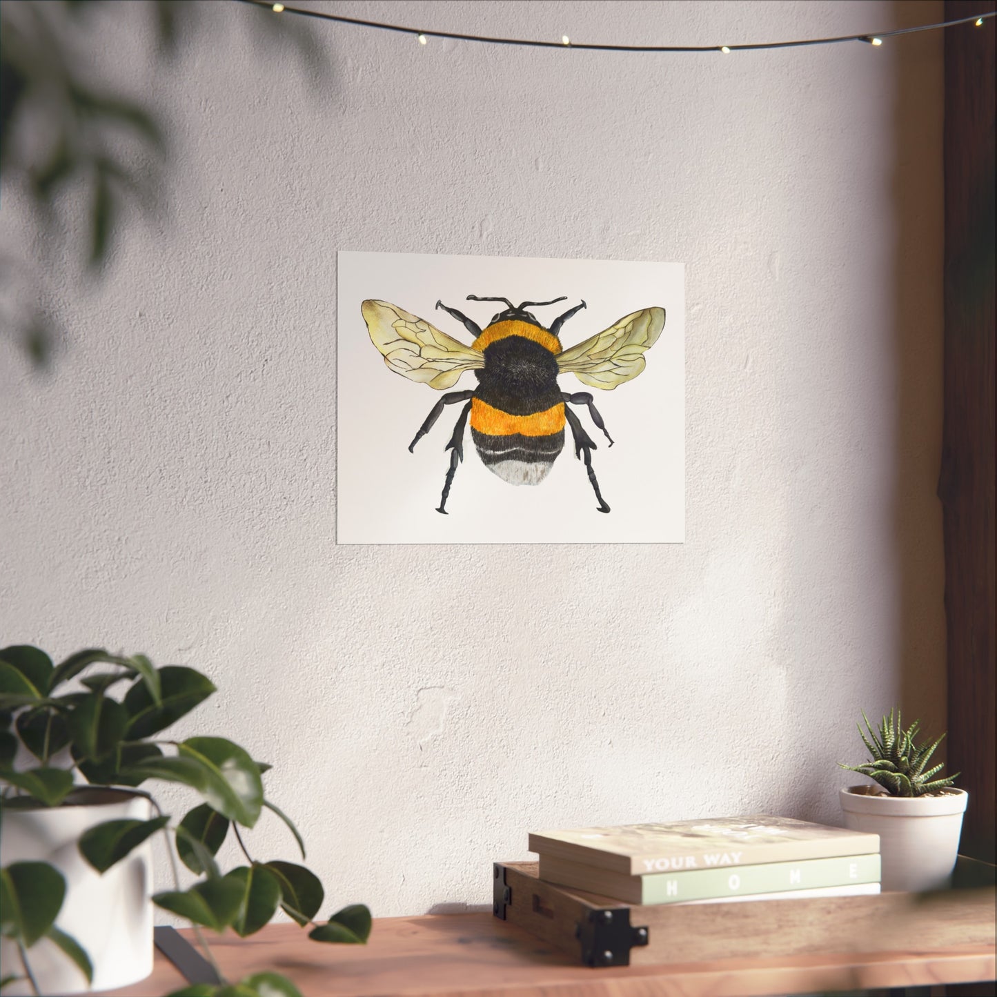 Bumblebee Giclée Art Print — Watercolor Bee Wall Art