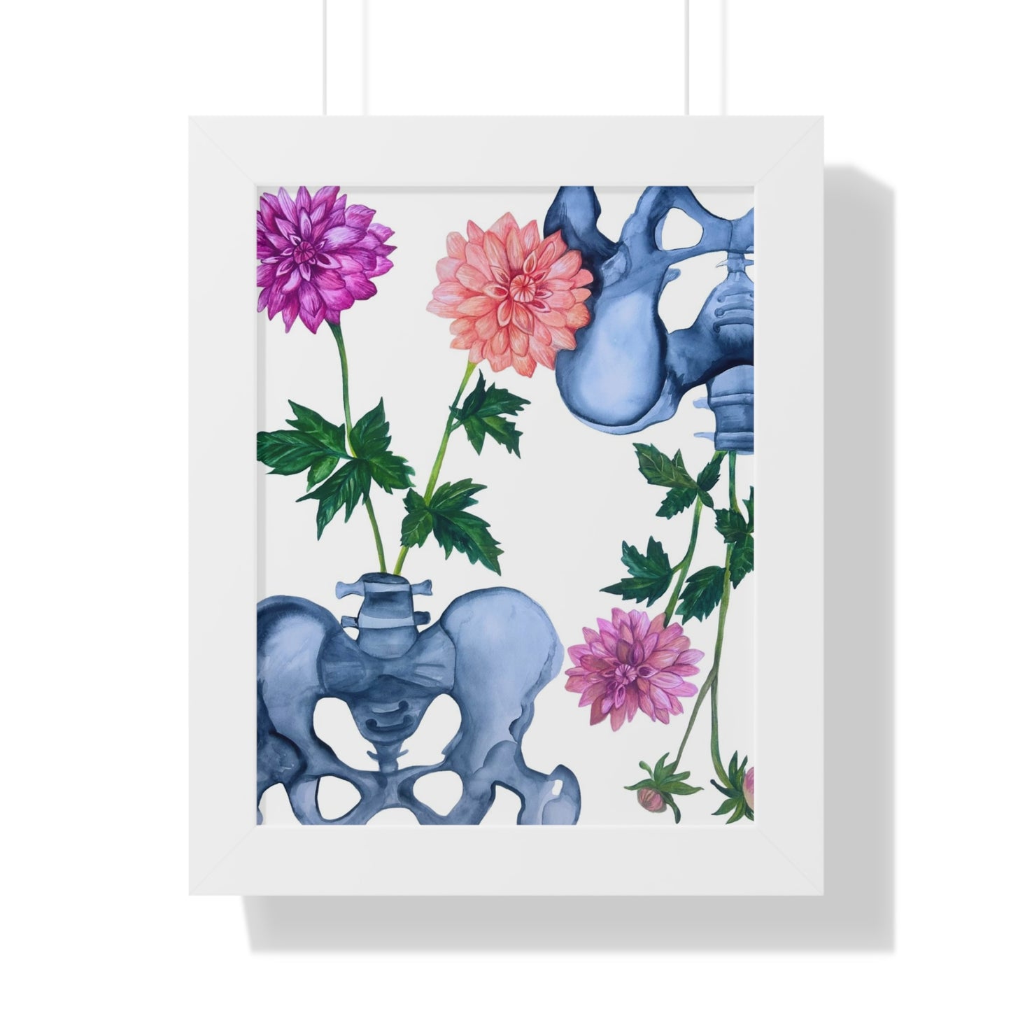 Anatomical Pelvis Floral— Botanical Medical Art Print