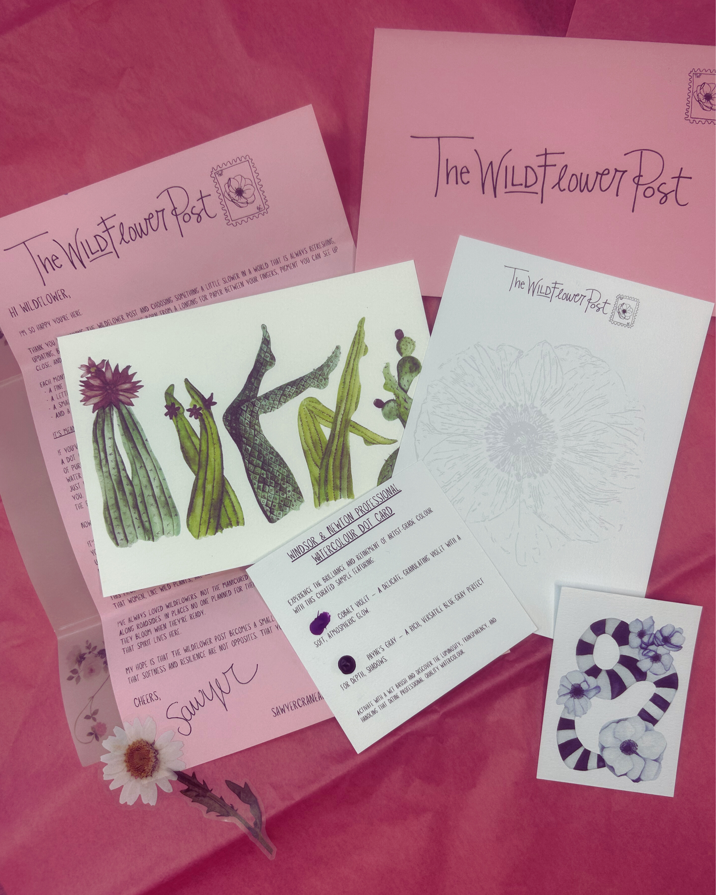 The Wildflower Post | Monthly Snail Mail Art Club
