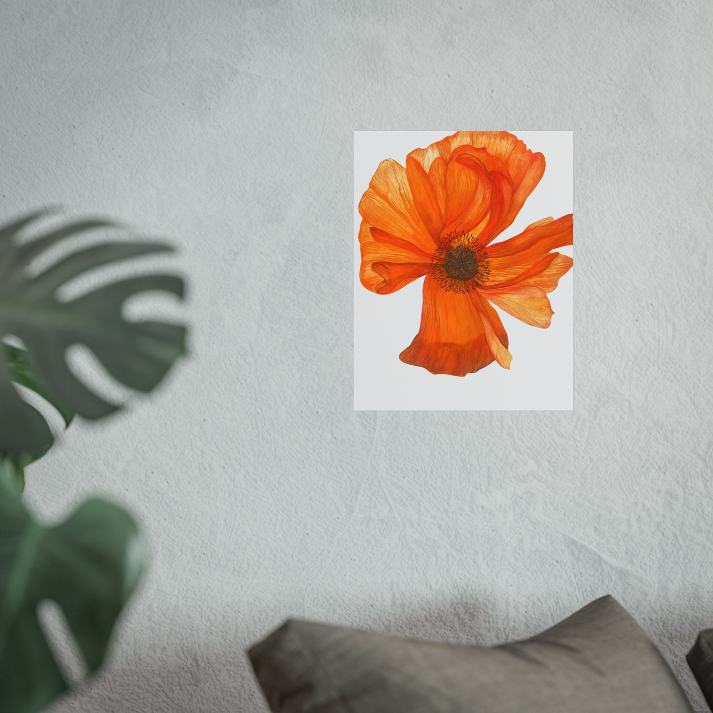 Giclée Art Print — Orange Poppy Floral Wall Art