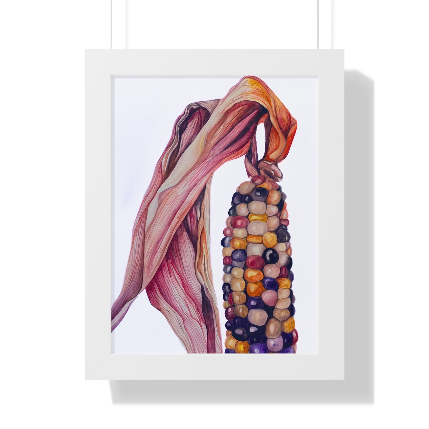 Indian Corn - Heirloom Rainbow Corn Framed Print