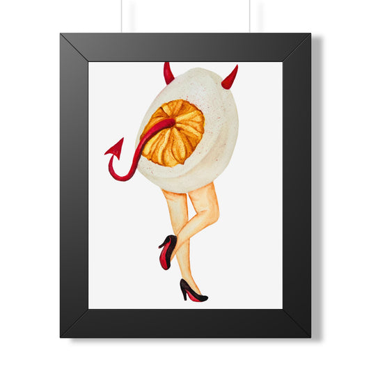 Devilish Egg Darling Quirky Pinup Art Framed Print