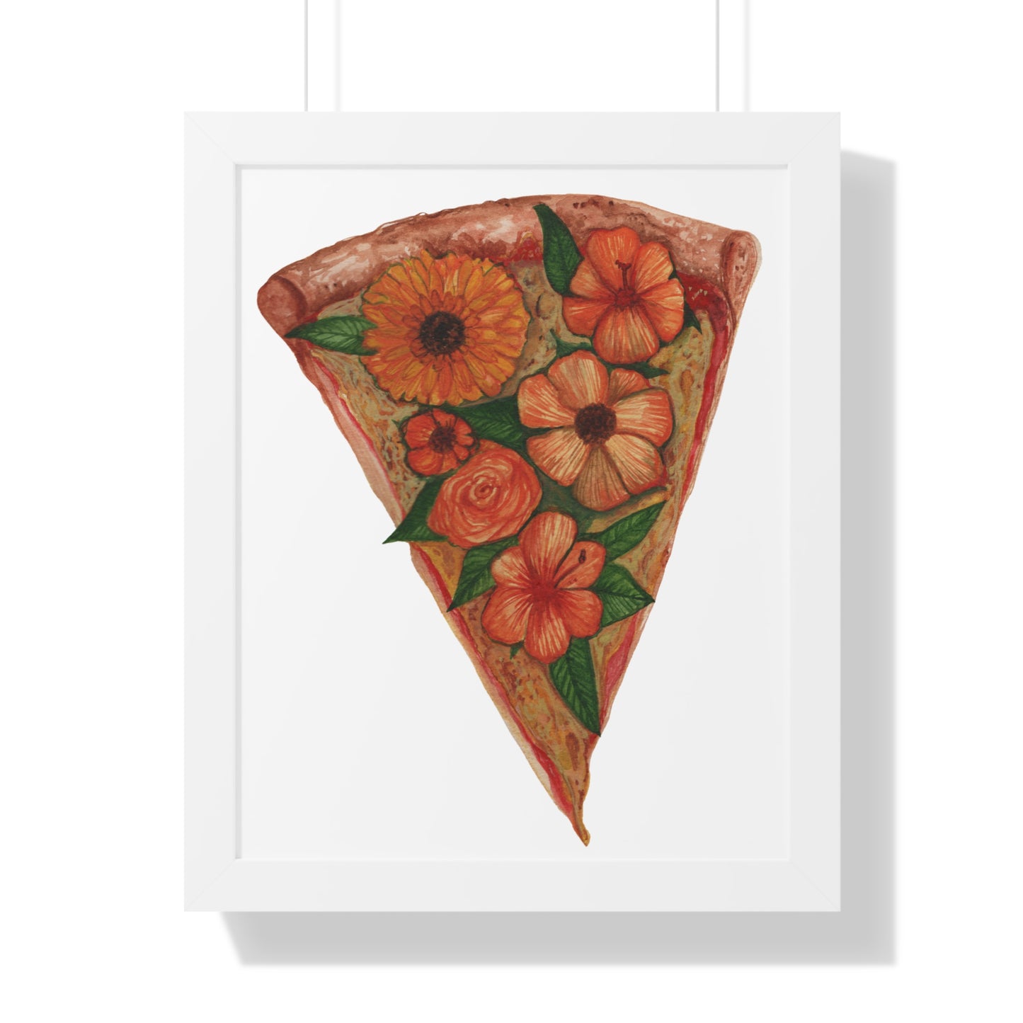 Floral Pizza Slice Art Print