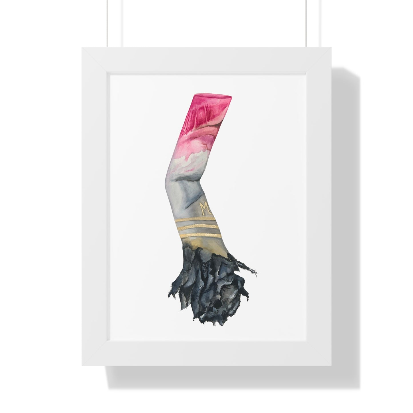 Framed Lipstick Cigarette Iconic 'One Last Drag'