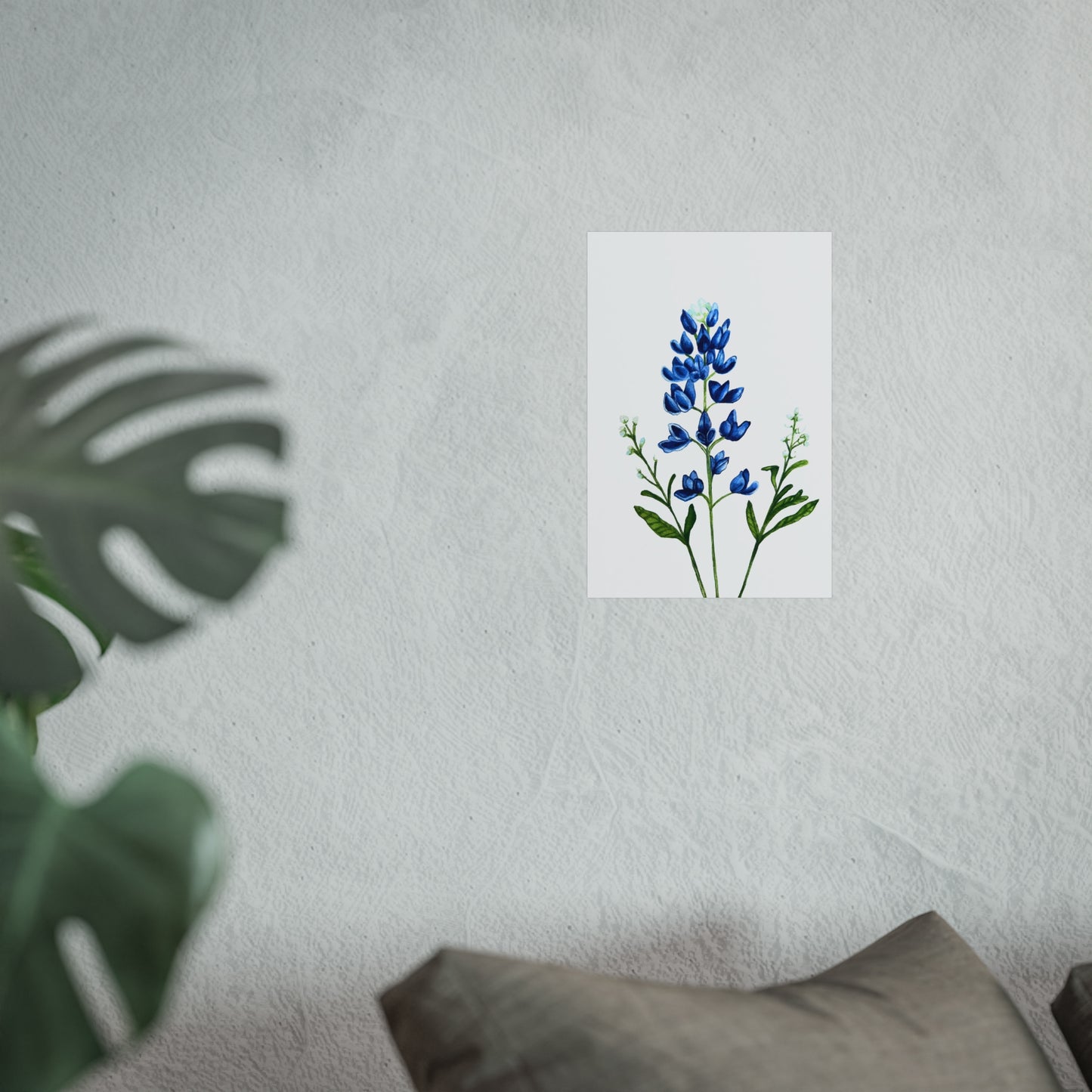 Bluebonnet Giclée Art Print — Botanical Wildflower Wall Art