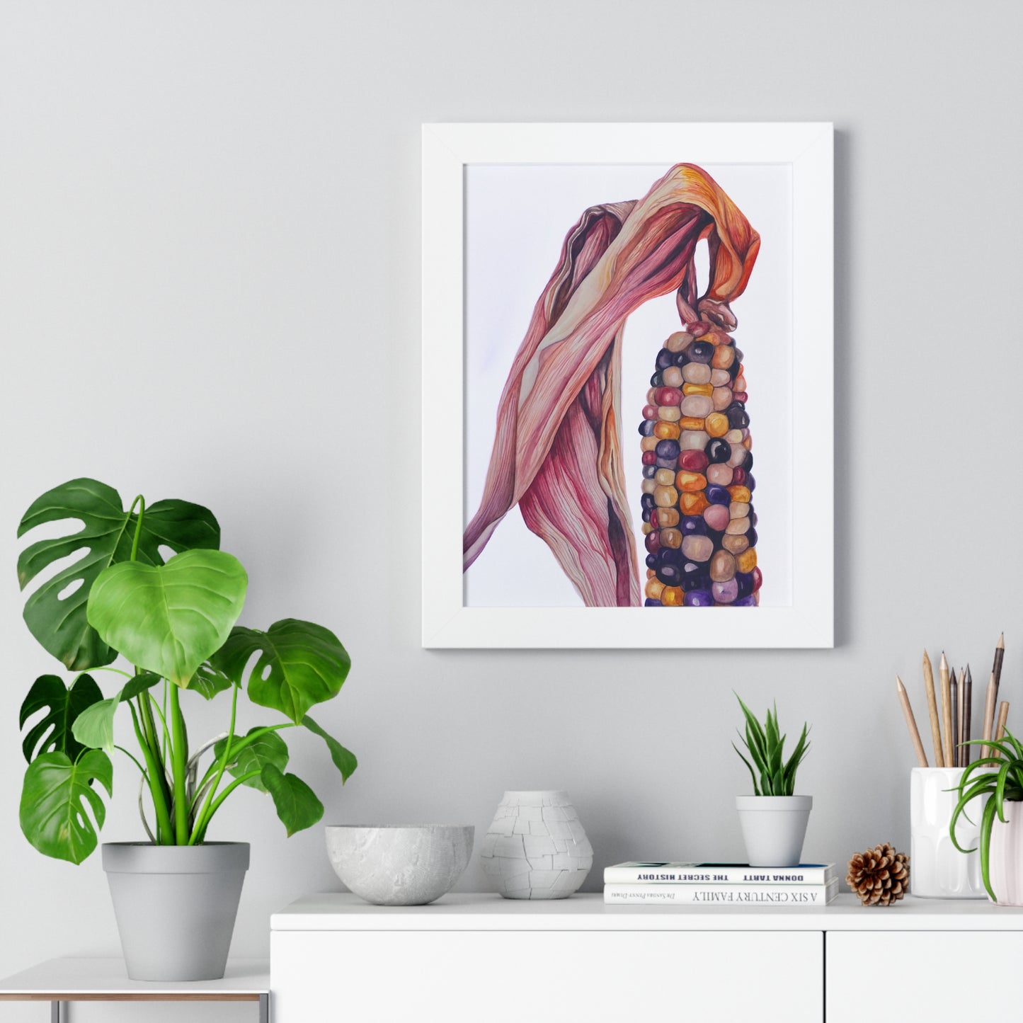 Indian Corn - Heirloom Rainbow Corn Framed Print