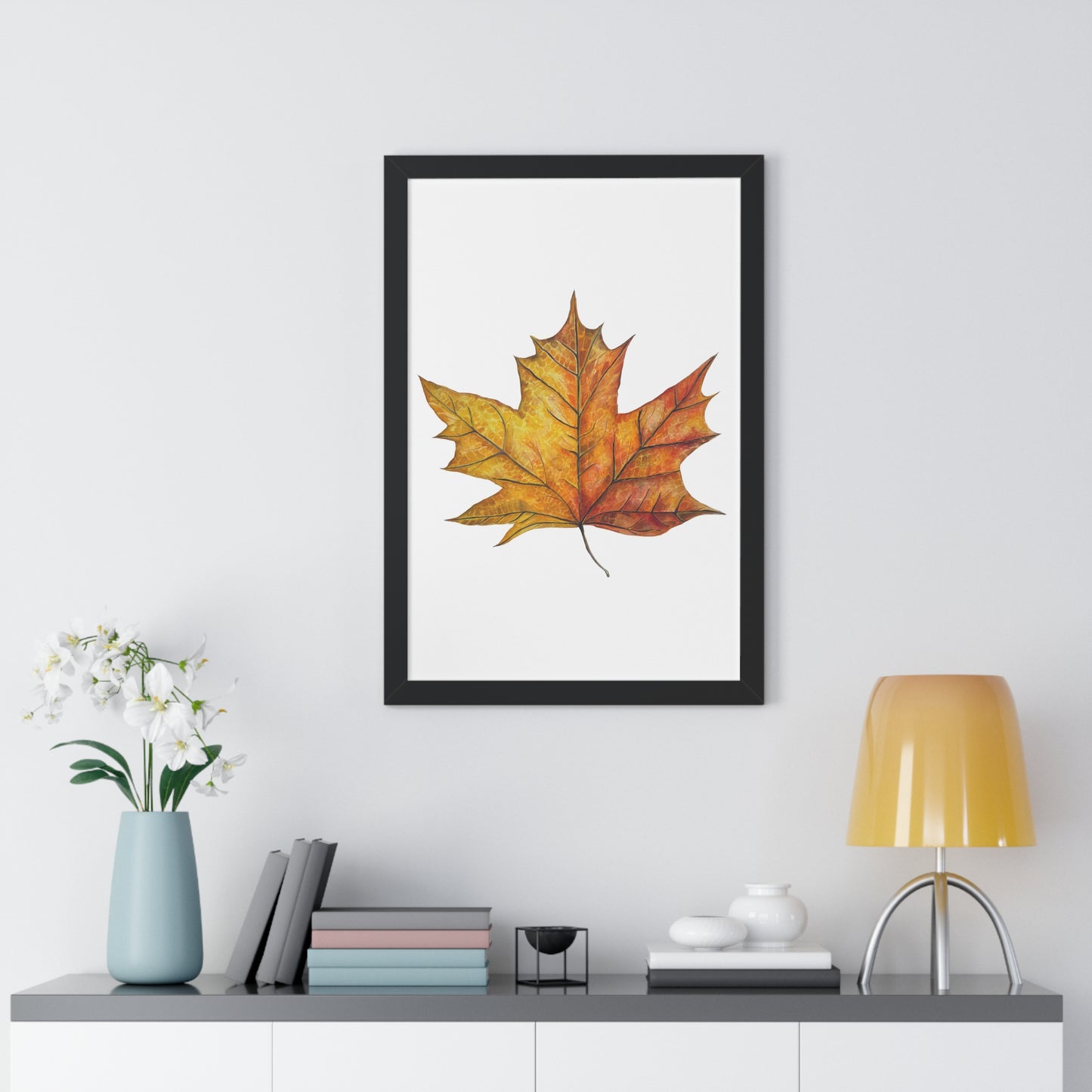 Autumn Maple Leaf Framed Print  — Botanical Wall Art