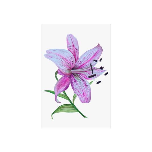 Pink Lily Giclée Art Print — Botanical Wall Art Poster