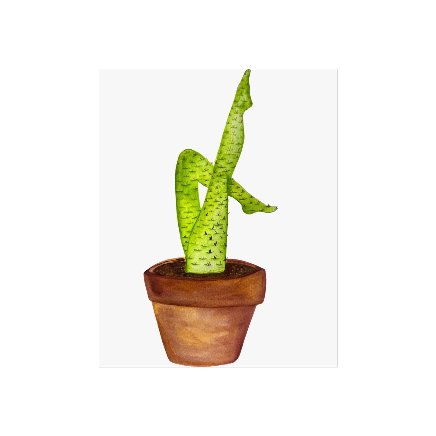 Potted Cactus Legs Print