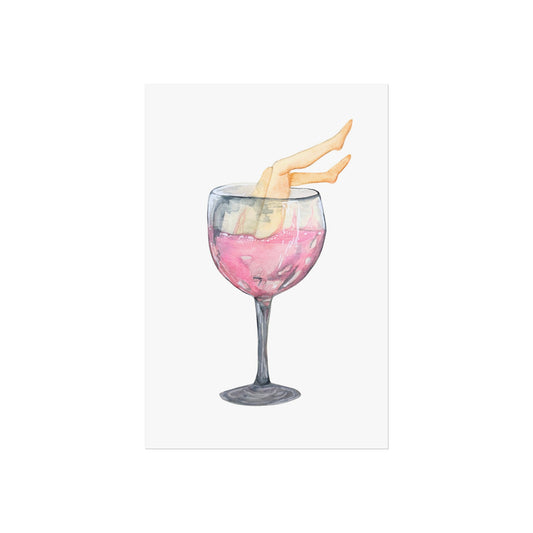 White Zin, WIth Legs Art Print Giclee Fine Art Print