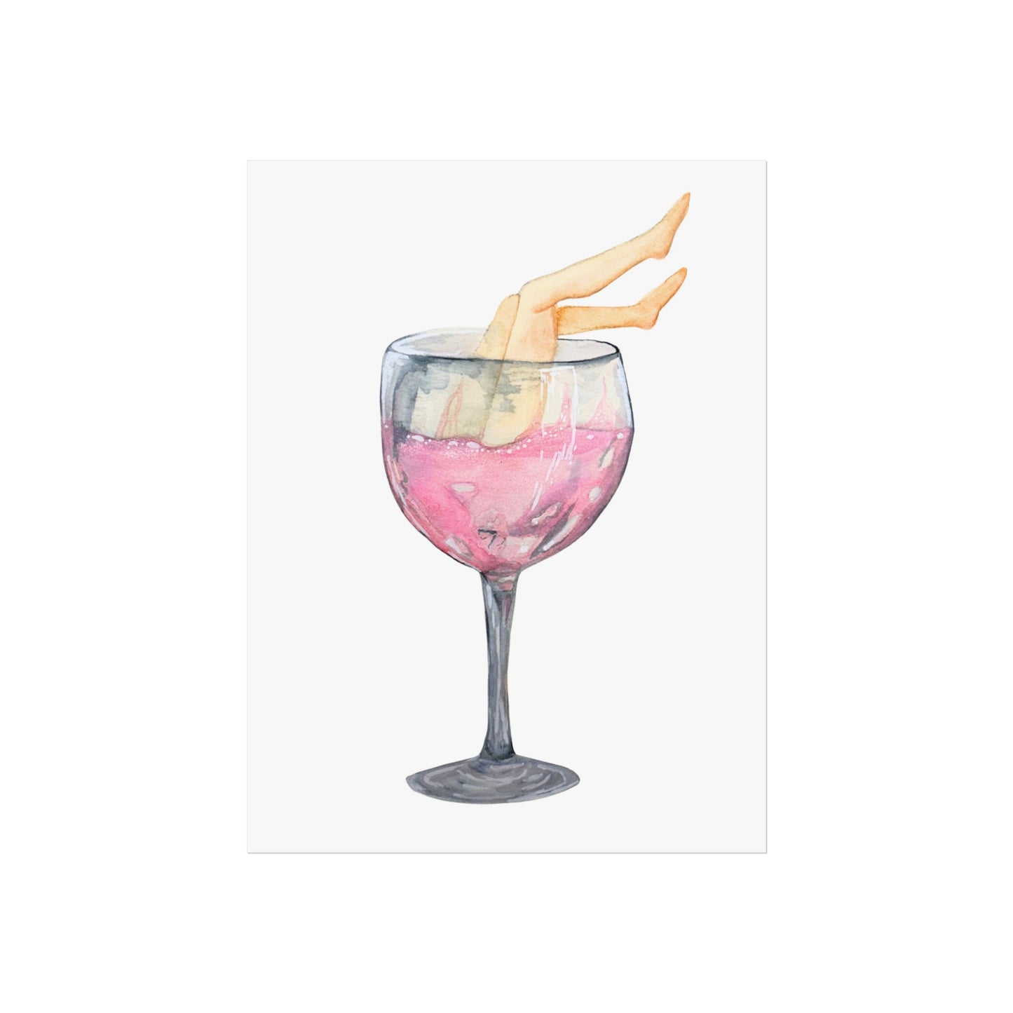 White Zin, WIth Legs Art Print Giclee Fine Art Print