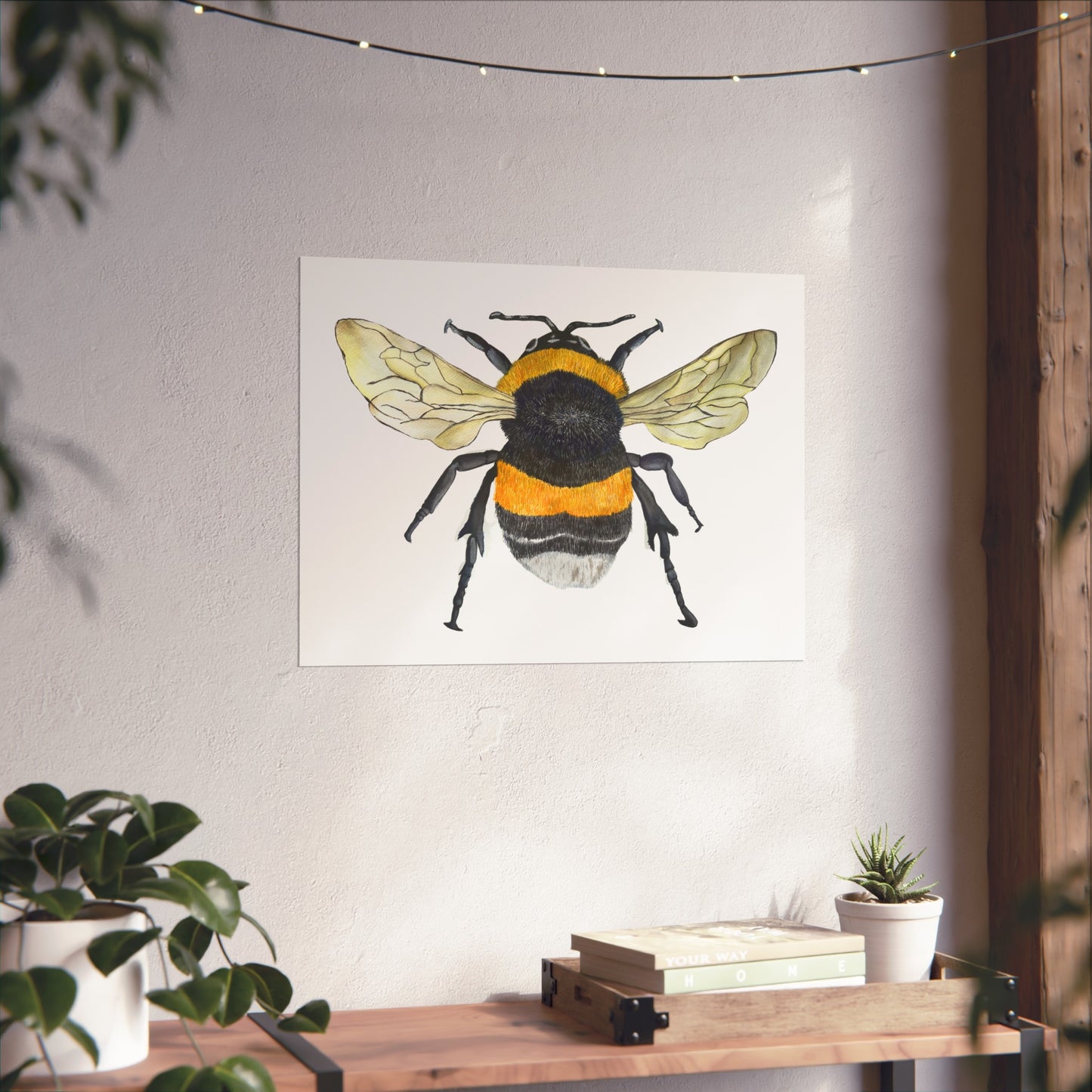 Bumblebee Giclée Art Print — Watercolor Bee Wall Art