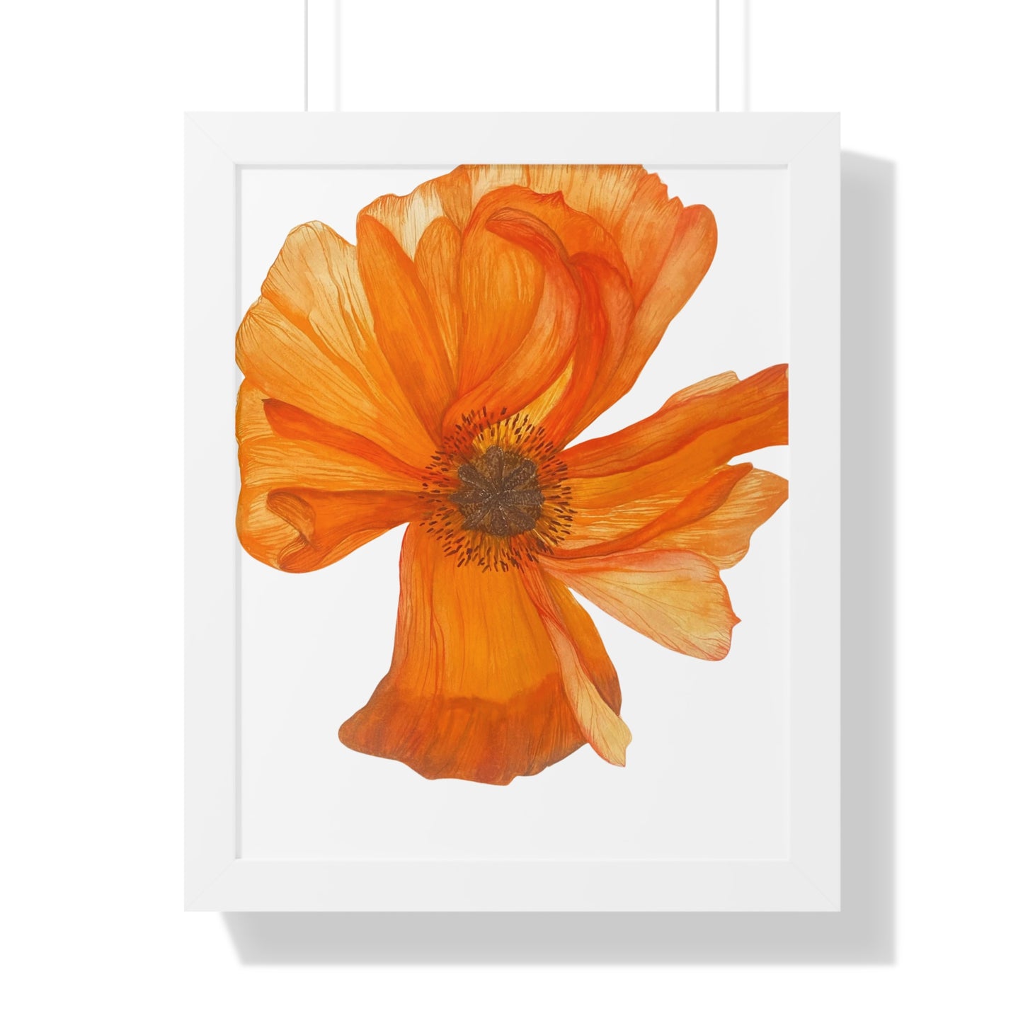 Framed Print – Orange Poppy Floral Art Print
