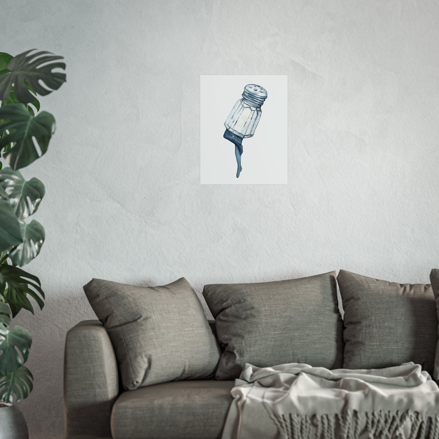 Salt Shaker Legs art Print Surreal Watercolor Poster