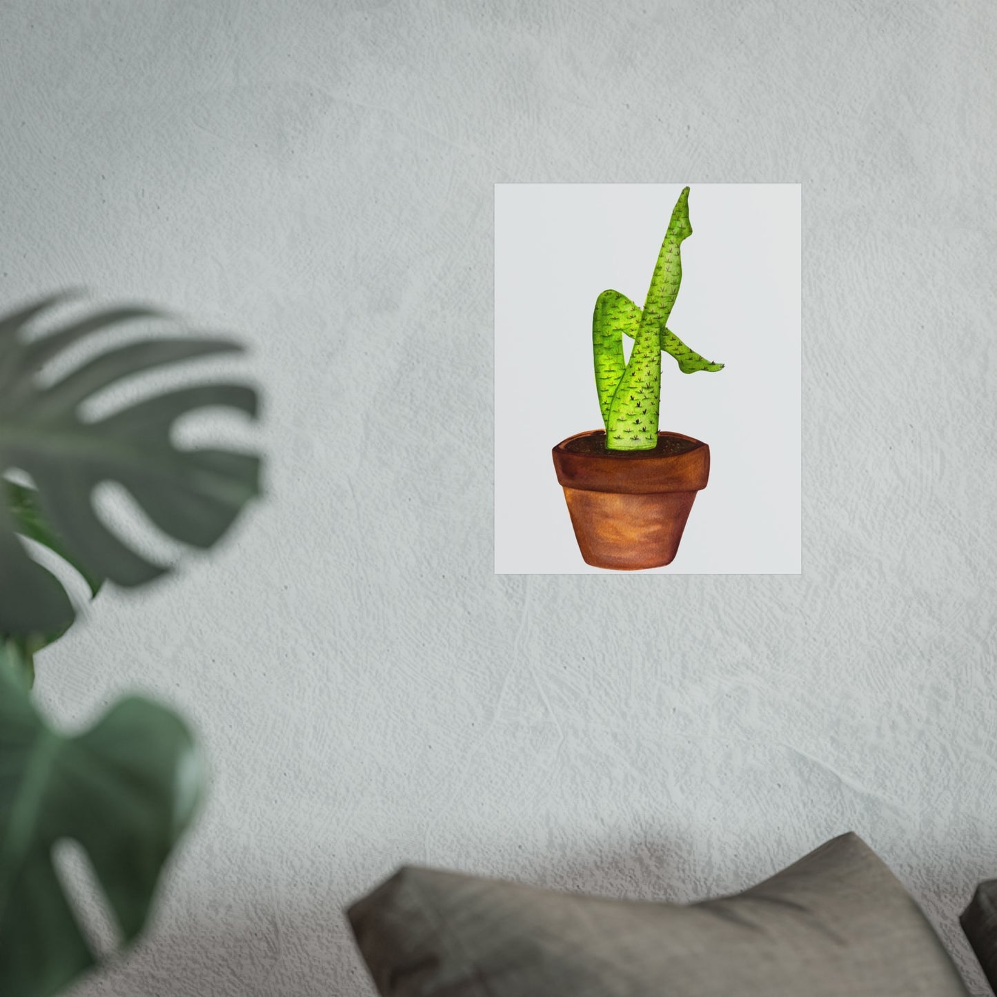 Potted Cactus Legs Print