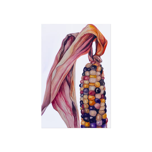 Indian Corn Giclée Art Print — Colorful Autumn Maize Wall Art