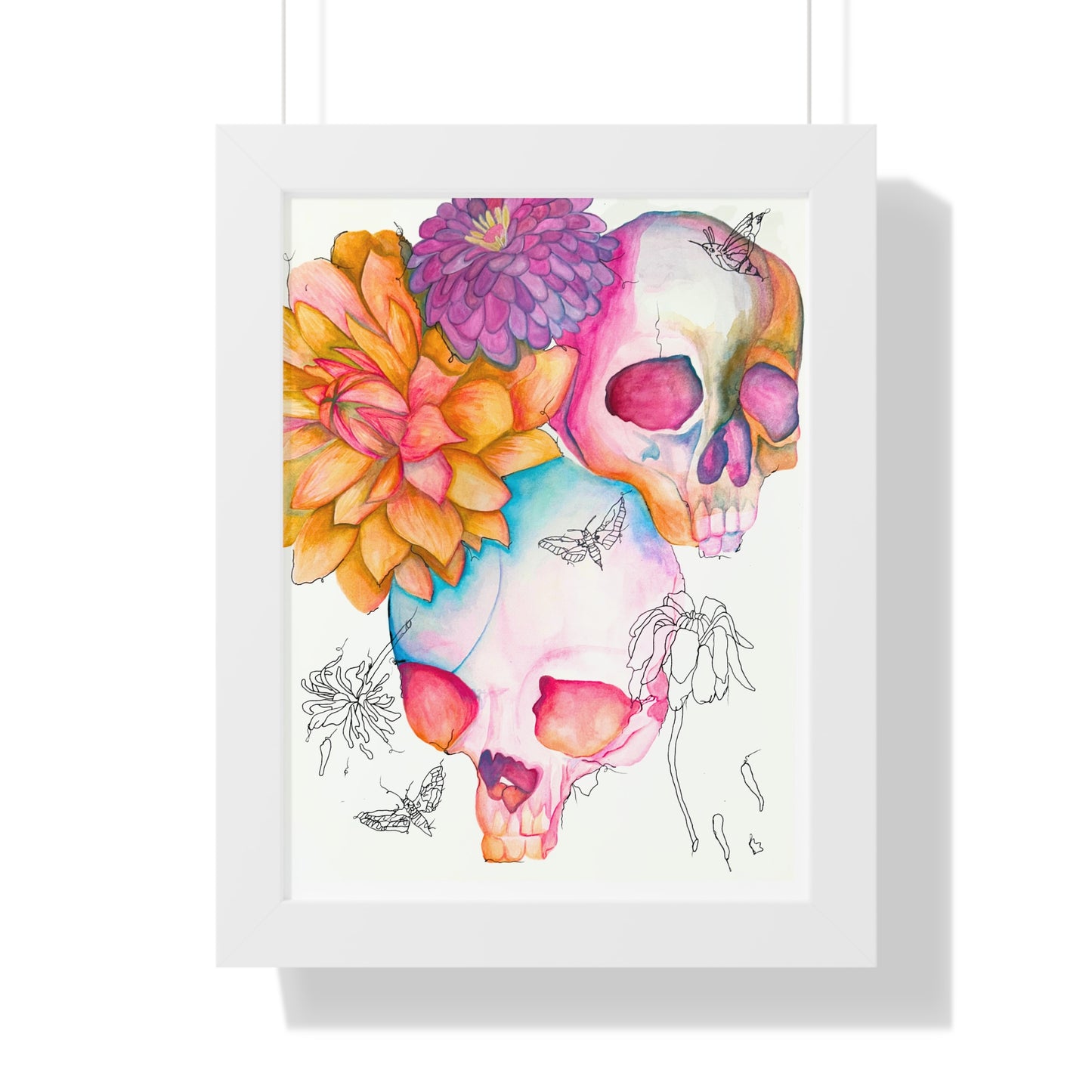 Floral Skull Art Print