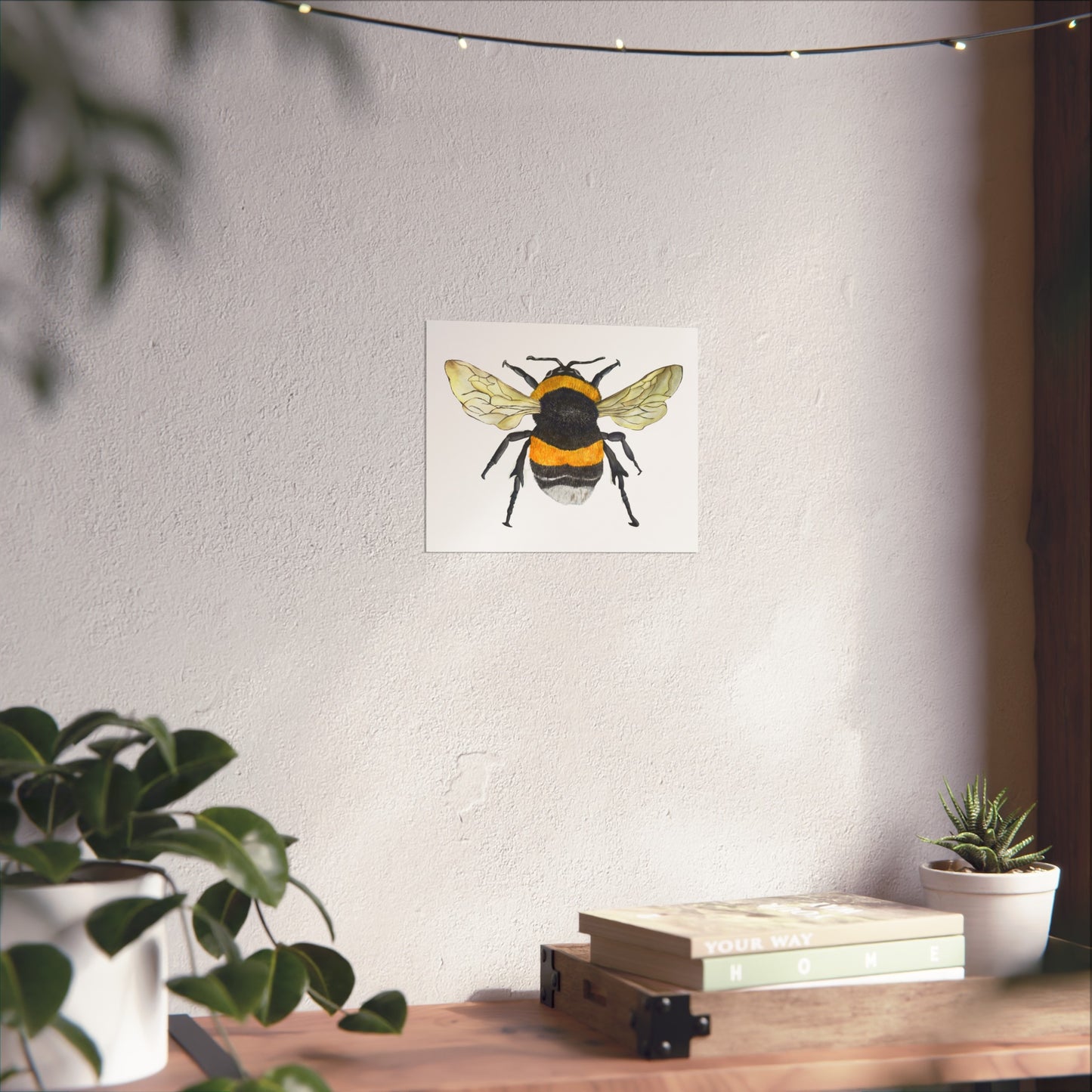 Bumblebee Giclée Art Print — Watercolor Bee Wall Art