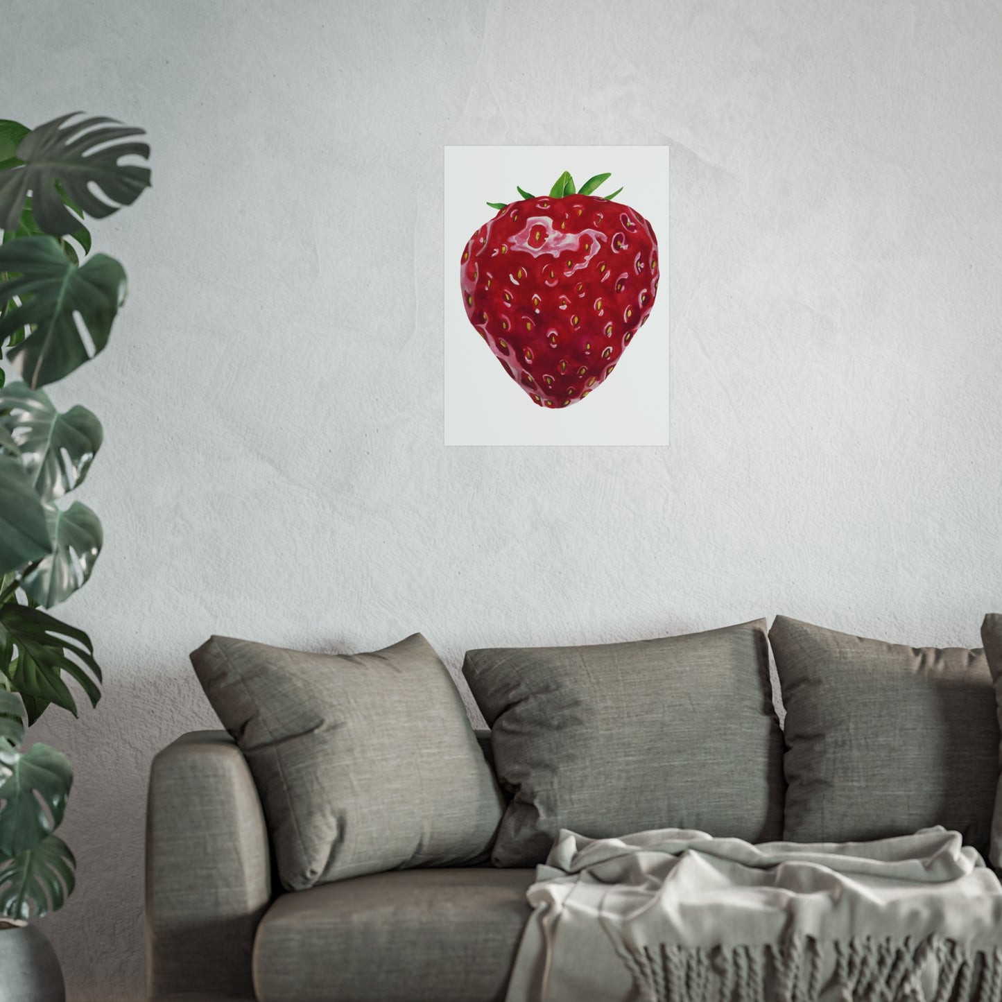 Strawberry Giclée Art Print — Botanical Fruit Wall Art