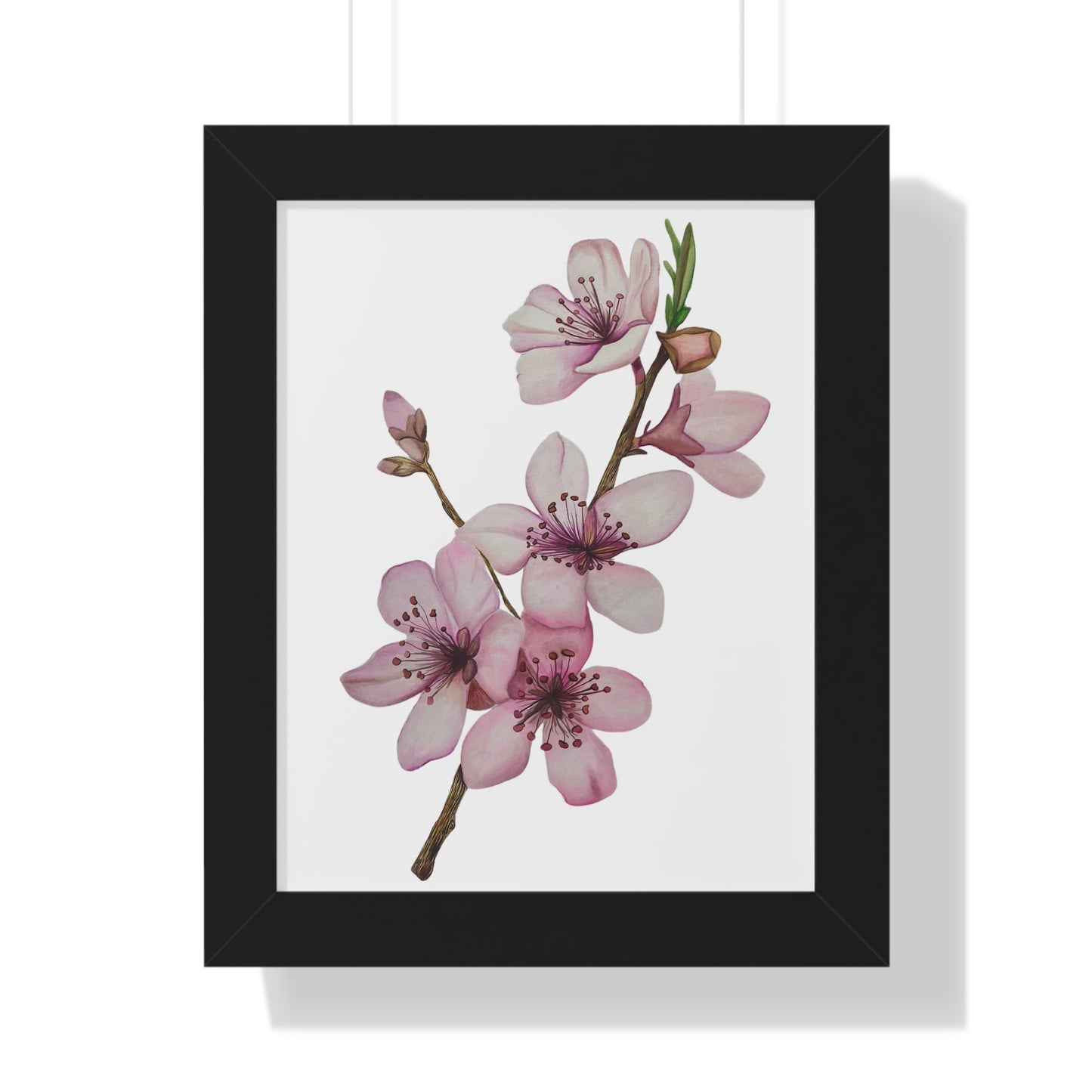 Framed Cherry Blossom Print — Pink Floral Wall Art Print